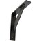 Ekena Millwork Traditional Steel Bracket, Antiqued Pewter 2"W x 10"D x 10"H BKTM02X10X10TRAPW - alternate 1